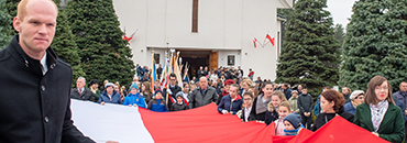 Obchody 101. rocznicy odzyskania przez Polskę niepodległości w Kamionce